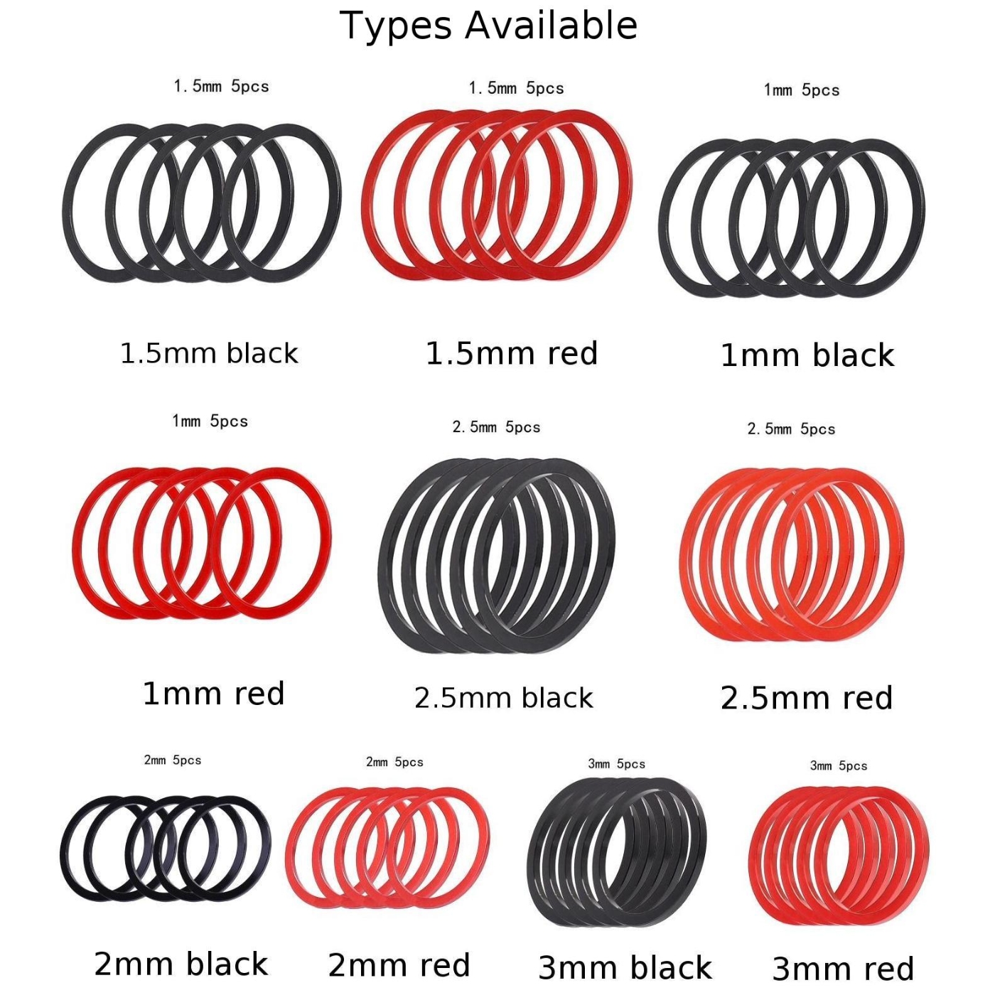 Alüminyum alaşım kaset volan göbek müsranı bisiklet alt braket contaları serbest gövde yıkayıcı 1/1.5/2/2.5/3mm