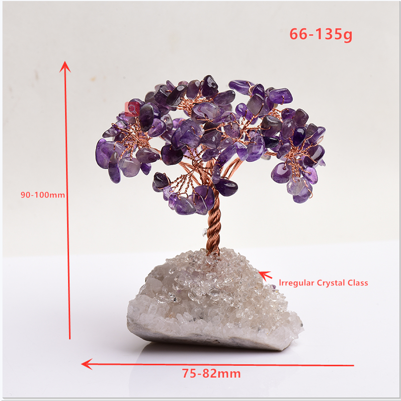 Kamień naturalny Ametyst Rose kwarc drzewo życia geomancja minerała Rock Reiki Healing Home Dekor DIY Crafts Dekoracja prezentu