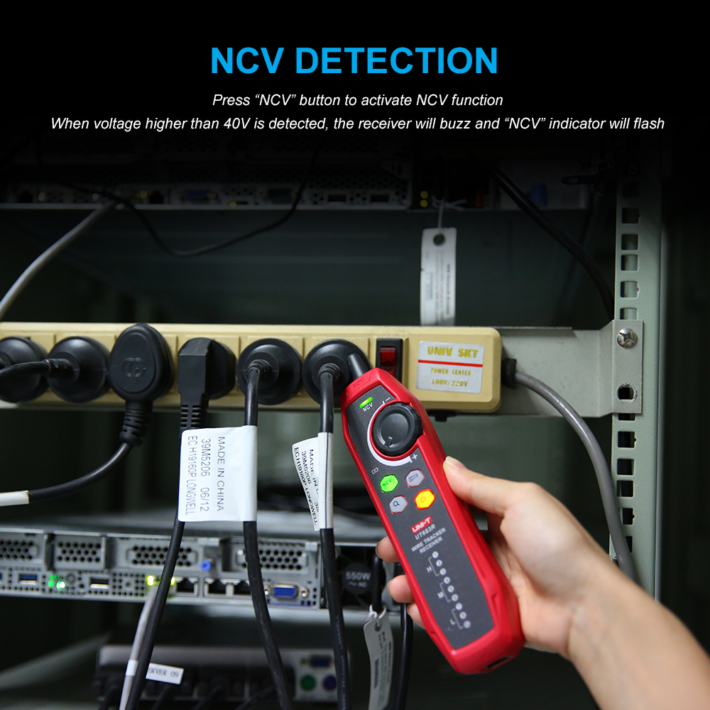 UNI-T UT683KIT Wire Tracker Tester Mottagare Intelligent Electric Wire Network Line Finder NCV-indikator RJ45 RJ11 UT683T UT683R