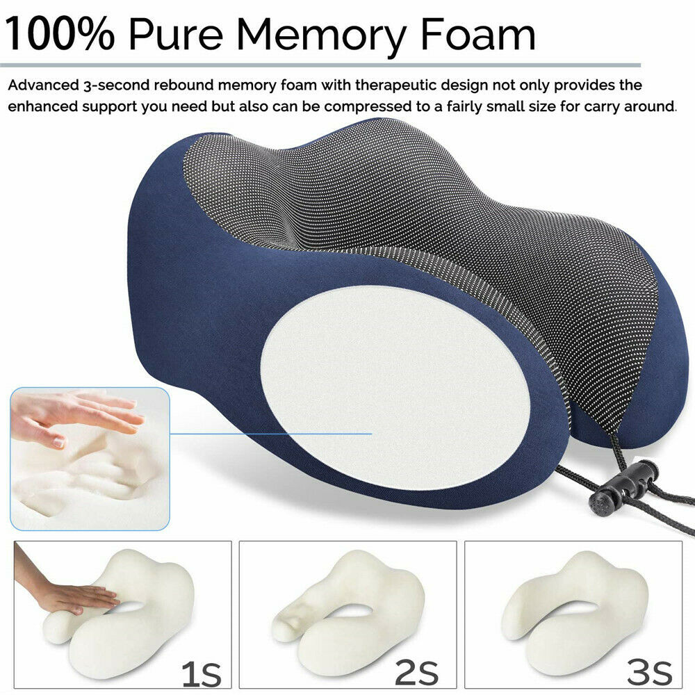 U formad minnesskum nackkuddar mjuk långsam rebound rymdkudd kudde fast halscervikal hälsovård sängkläder