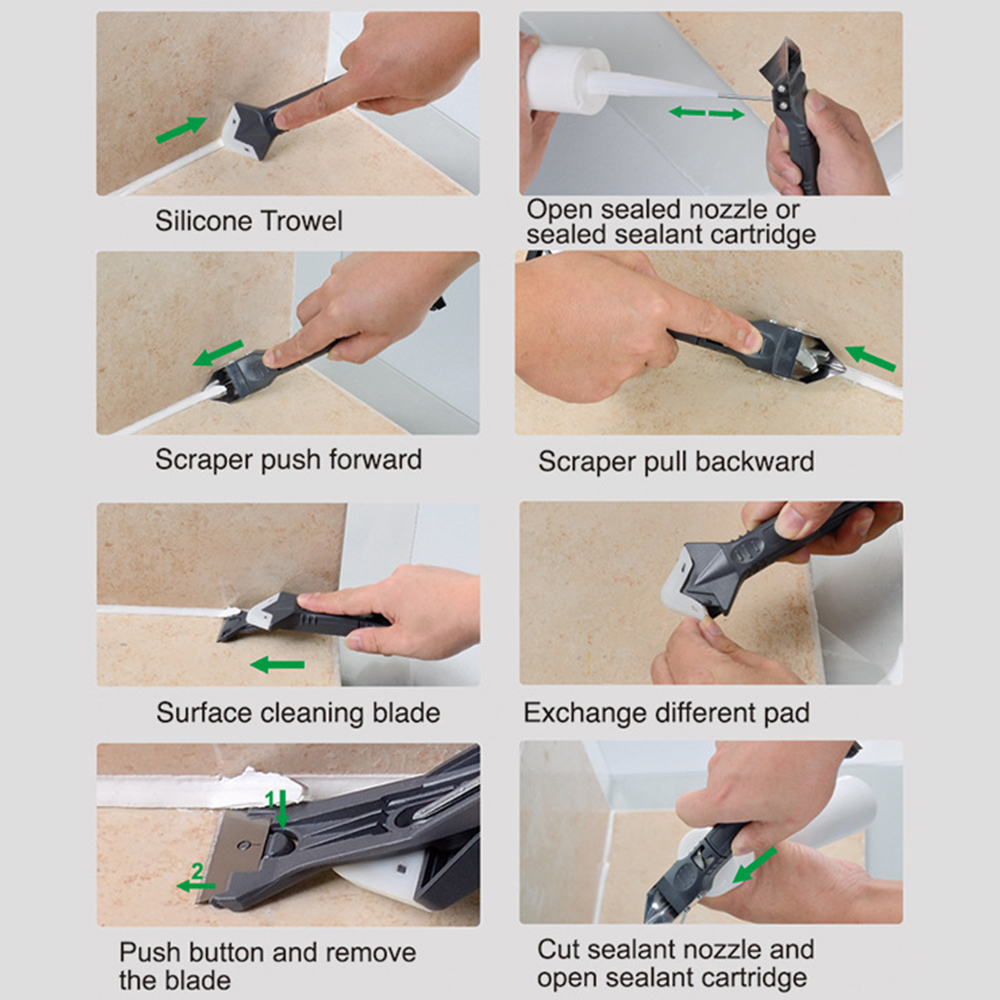 5 w 1 Silikonowy zmywacza Caulking Finisher