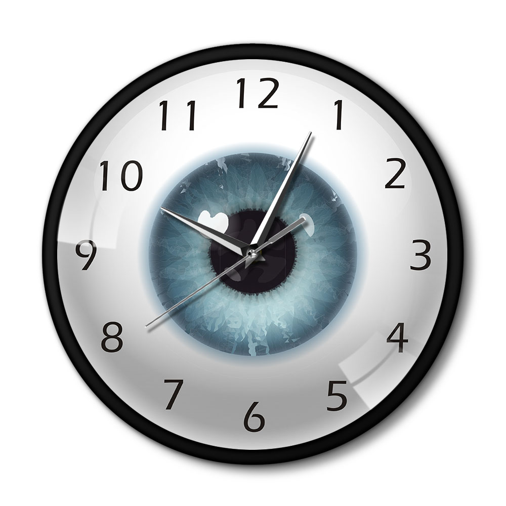 Eye EyeBall Pupil Core Sight View Oftalmologi Silent Wall Clock All See Human Body Anatomy Novel Wall Watch Gift