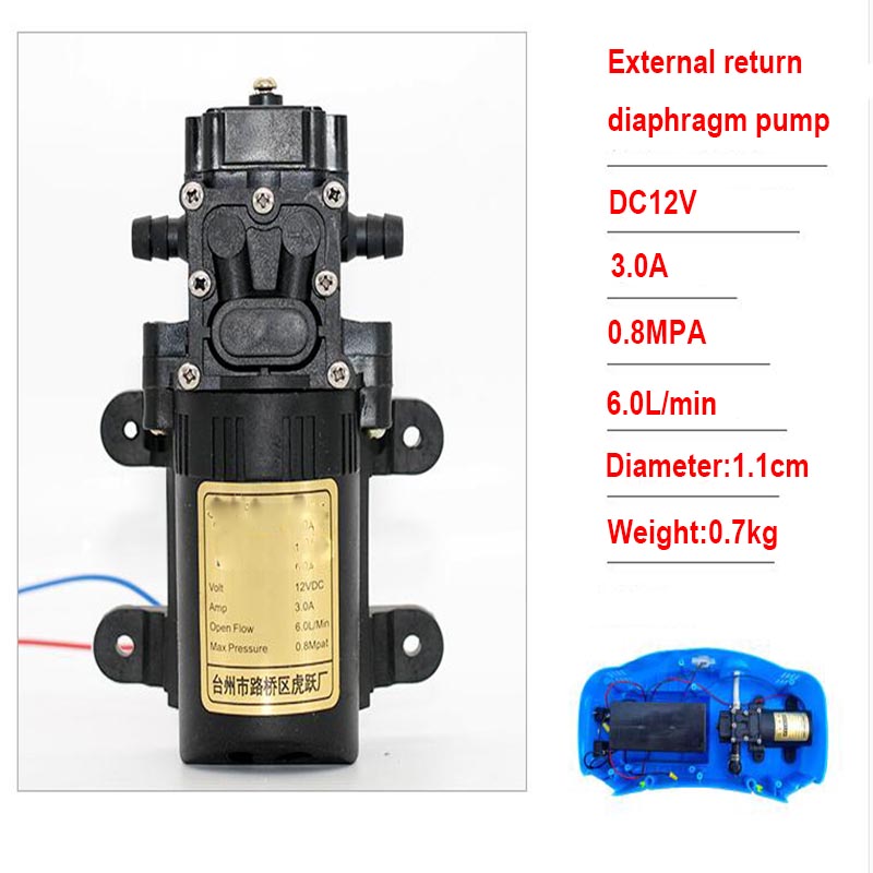 Pompa dell'acqua di spruzzatore micro diaframma di alta qualità DP-521 0,48 0,8 MPA DC12V Switch di booster autoprodotto