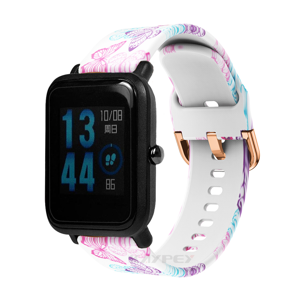 Nouveau groupe de silicone pour la courroie de caoutchouc souple Xiaomi Amazfit Bip pour Huami Amazfit Bip Smartwatch Bracelet Watch Strap 20 mm