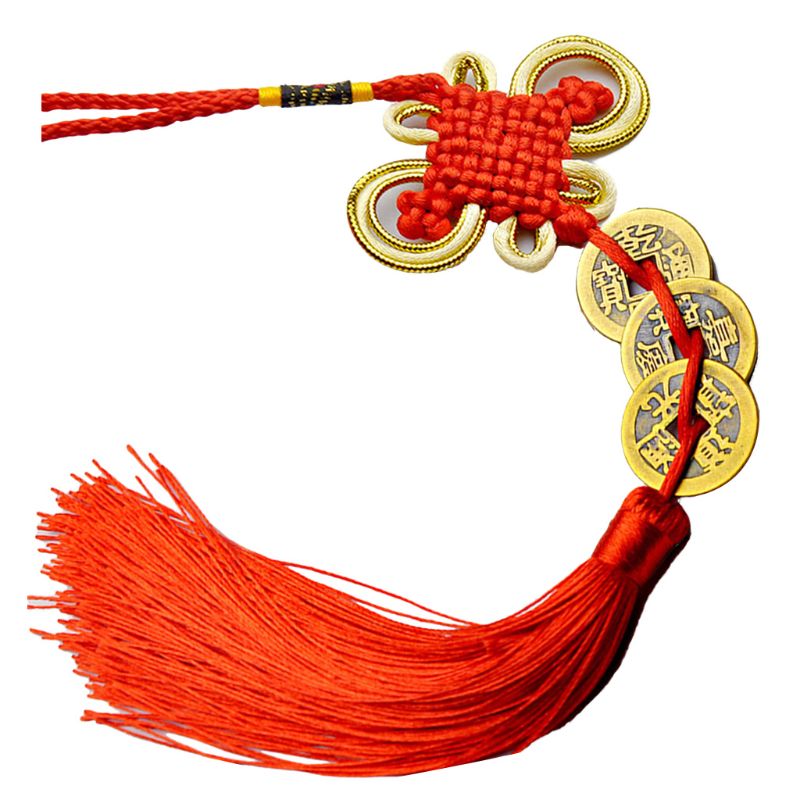 Chinese Feng Shui Lucky Wealth 3/6/8/9/10 Coins pour voiture à domicile Poud-Tassel Dropshipping