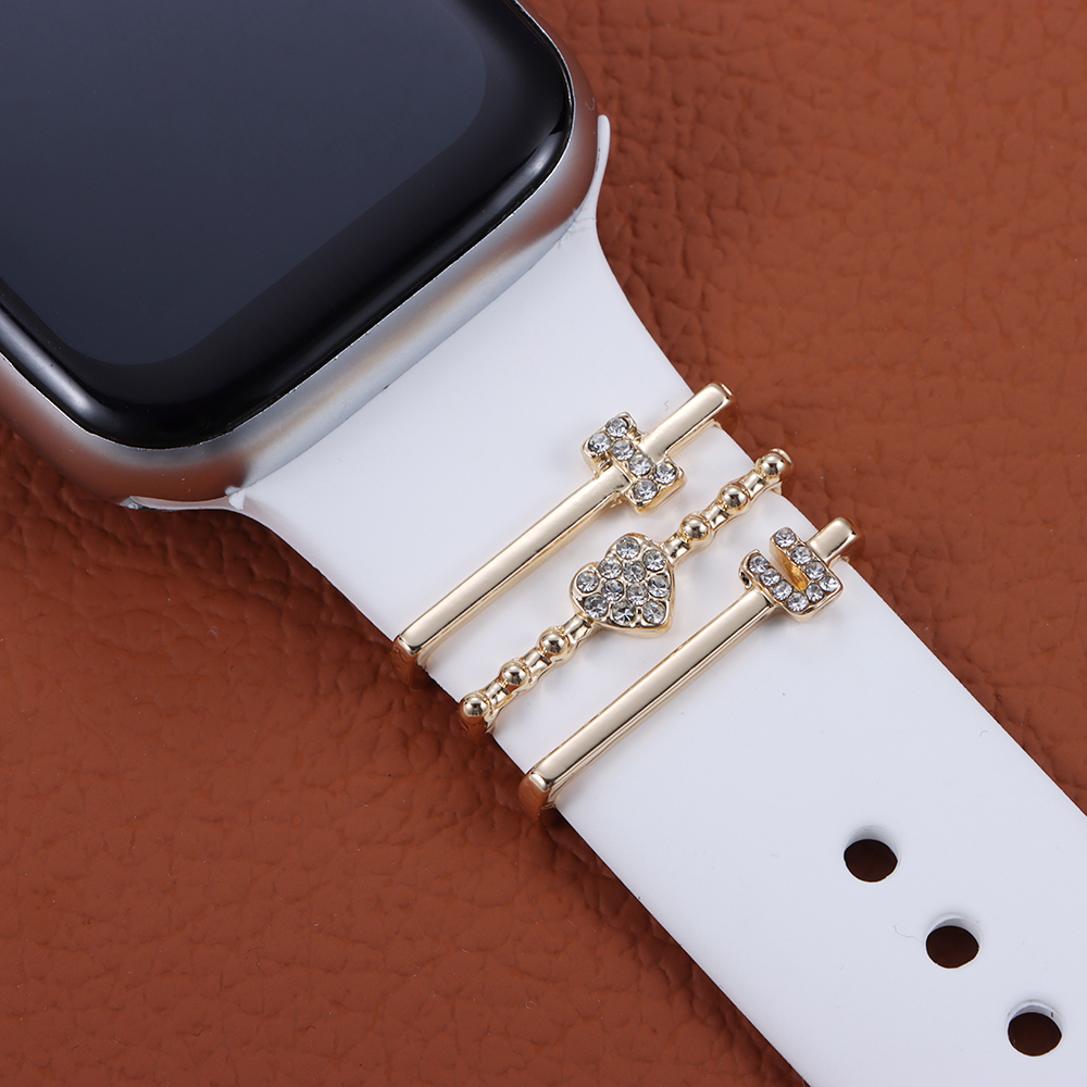 Silikongurt dekorative Nägel für Apple Watch Band Charms Metal Kreativität Nieten Accessoires für iWatch dekorativen Ring