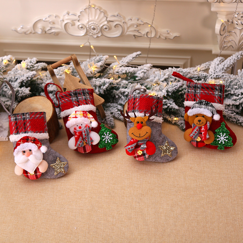 Mini calza di Natale personalizzato - Impostazione da tavolo - Regalo di Natale, calze di Natale Decorazioni le vacanze di Natale con nome