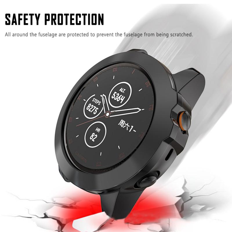 Fifata Protector Shell Case för Garmin Fenix ​​5S 5 5X Pläteringsskydd Smart Watch Screen Protective Case för Garmin Fenix ​​5x 5 5S