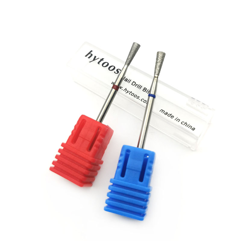 Hytoos Cone invertido Cutícula russa Bit 3*8mm Diamante Bits Drill Bits Manicure Electric Manicure Burr Nails Acessórios