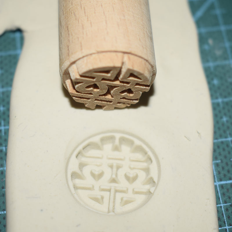 Skyife Pottery Craft Ahşap Çanak Çömlek Damgaları Seramik Kil Doku Kabartma Heykel Mühür Basılı Blok Sanat Malzemeleri