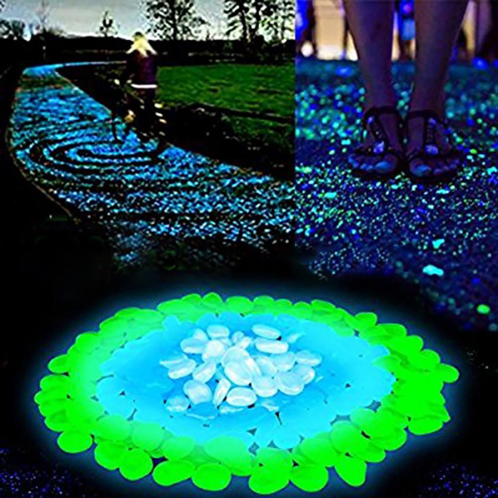 Glow Rocks Geometric Shape Glow in Dark Multi-Color Flower Pots Color Stones Walkways Wishing Bottles Decorative Stones