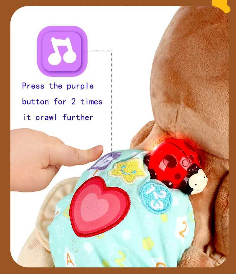 Poux de poupées bébé rampe apprentissage ours jouet chant chant de chant électronique