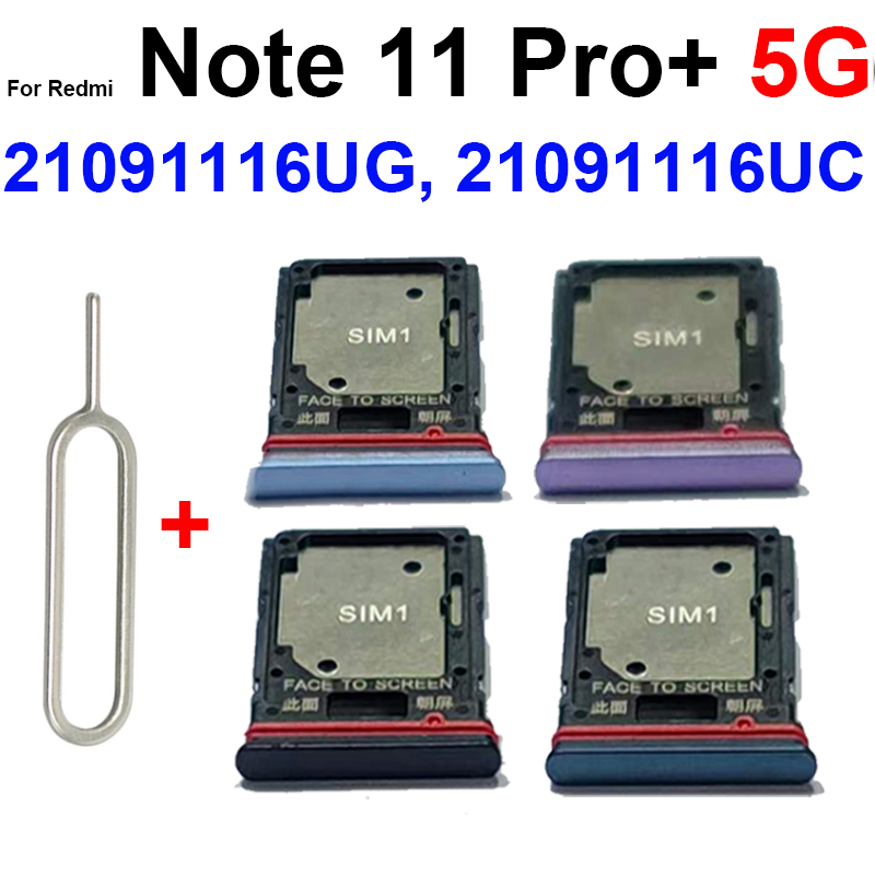 Xiaomi Redmi için SIM Kart Tepsisi Not 11 PRO Plus 5G 21091116UG 21091116UC SIM Kart Adaptör Okuyucu Tutucu Değiştirme Parçaları