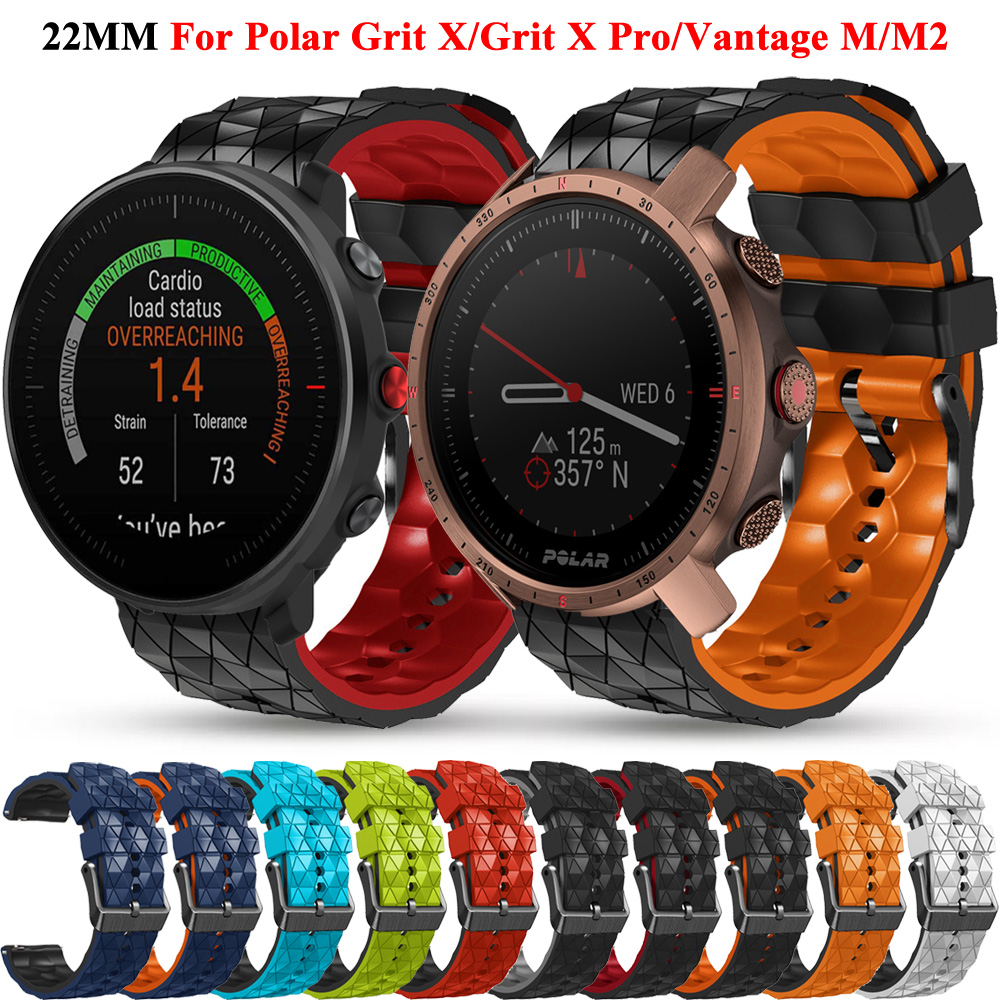 Pulseira de 22 mm de pulseira para vantagem polar m/m2/grit x/pro inteligente smart watchband silicone bacelete replacement coros Apex pro/46mm correia