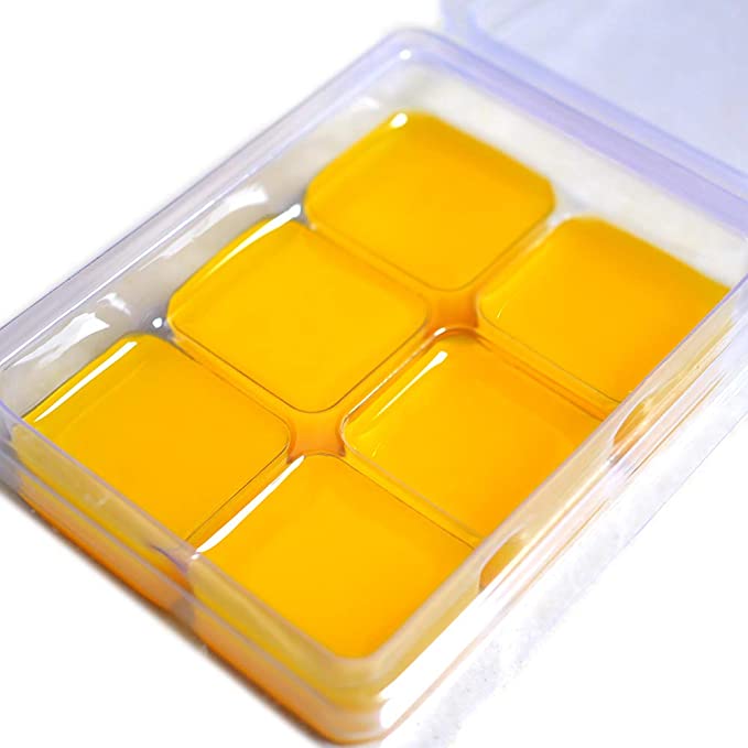 50 Packs Wax Melt Clamshells Molds Square, 6 Cavity Clear Plastic Cube Tray for Candle-Making & Soap