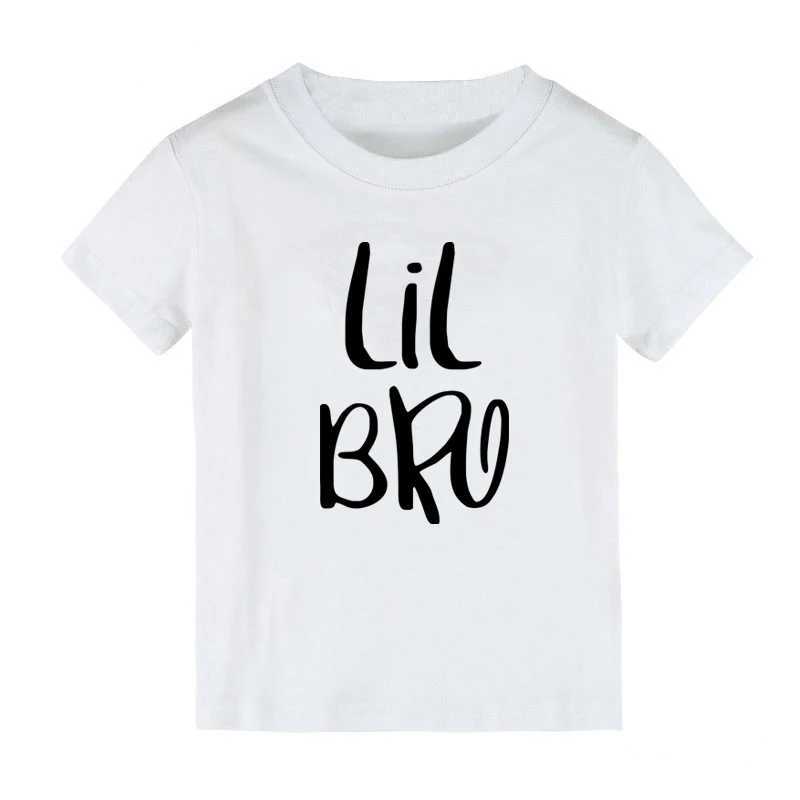 T-shirts Big Brother Little Brother T-shirt Sibling Soublir à manches courtes T-T-TEES KidS Baby Boys Lettre imprimées Fashion Brothers T-shirt Tops 240410