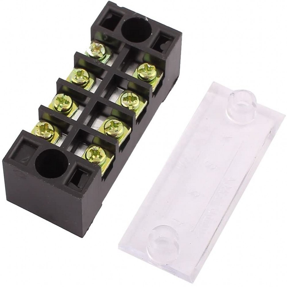 20st Dual Row Barrier Screw Terminal Block Strip Wire Connector 600V 15A 25A 45A 3/4/5/6/8/10/12 Positioner TB15 TB25 TB45