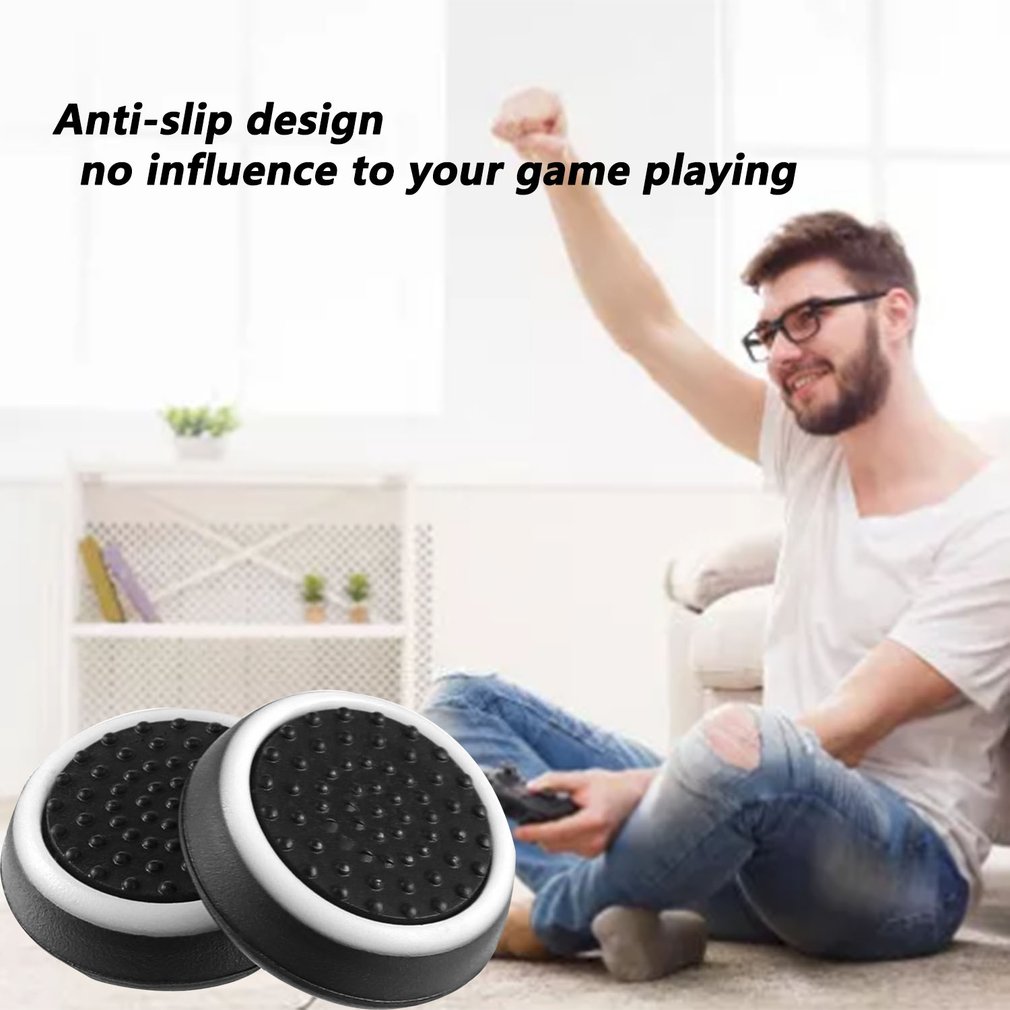 4st Silicone Anti-Slip Striped GamePad KeyCap Controller Thumb Grips Protective Cover för PS3/4 för X Box One/360