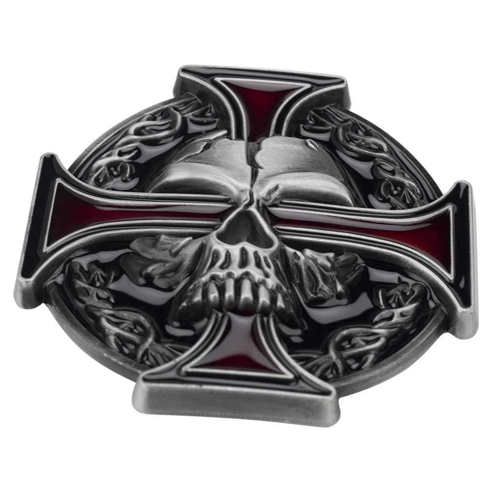 Cross And Skull Diy Metal Belt Buckle For Men