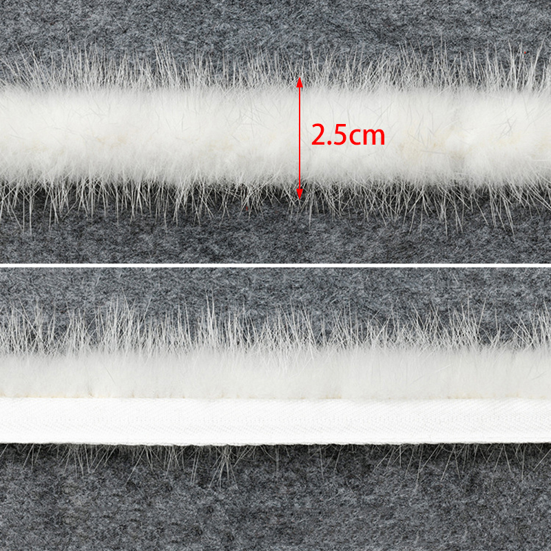 1M Real Mink Fur Tapes Sewing Tapes For Garment Shoe Bag Accessories DIY fluffy Trim Craft