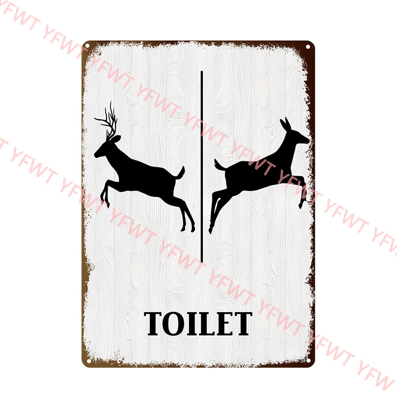 Toiletbord Vintage grappig metalen tinnen teken wc toiletten toiletten Wall Art badkamer toilet toilet muur kunstdecoratie