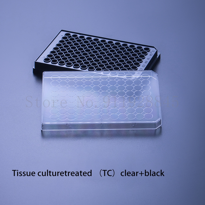 High Quality 96 well sterile ELISA Plate enzyme label instrument can remove adherent cell culture TC fluorescence plate