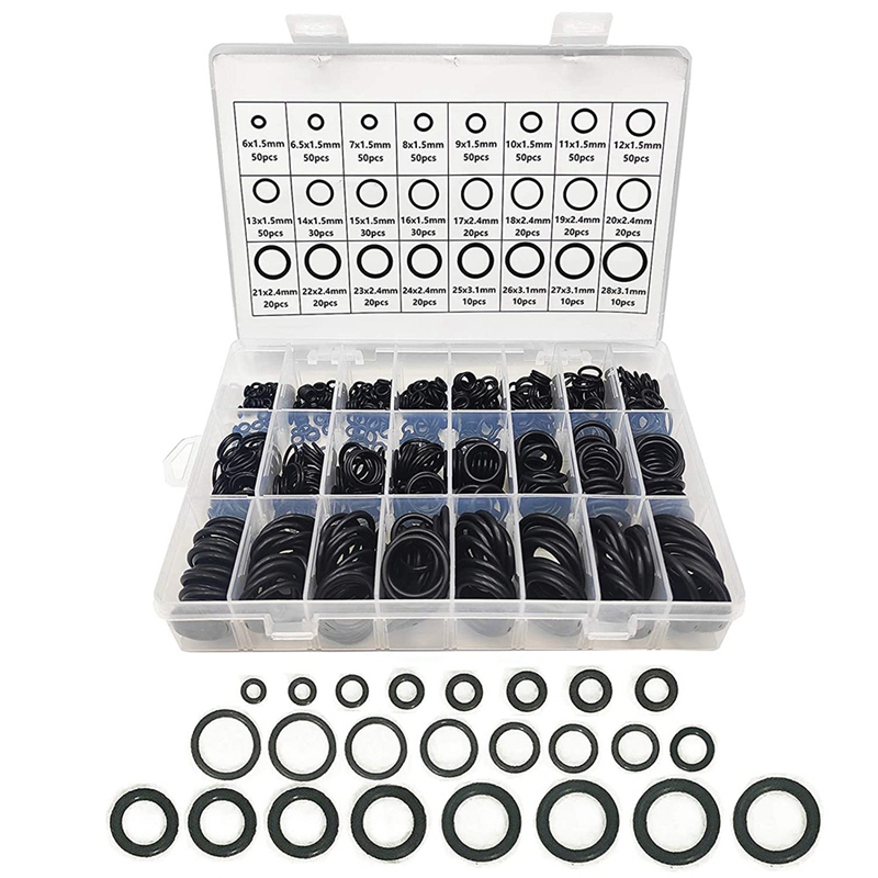 in gomma o kit assortimento ad anello 24 dimensioni rondella di guarnizione la riparazione automobilistica, impianto idraulico e rubinetto, O-ring O