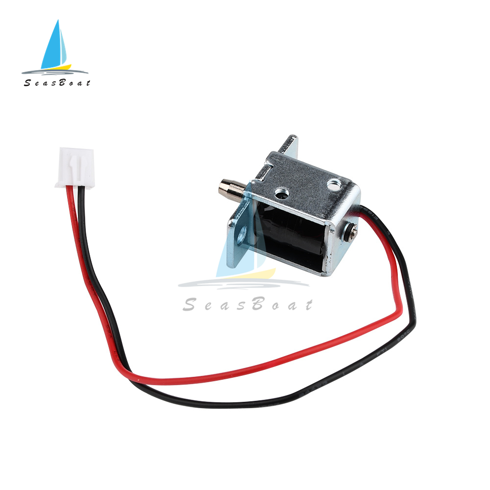 DC 12V 0.4A 0.5A Mini Long Upper Cover Slope Solenoid Lock Electric Control Switch Locks for Small Cabinet Doors Boxes