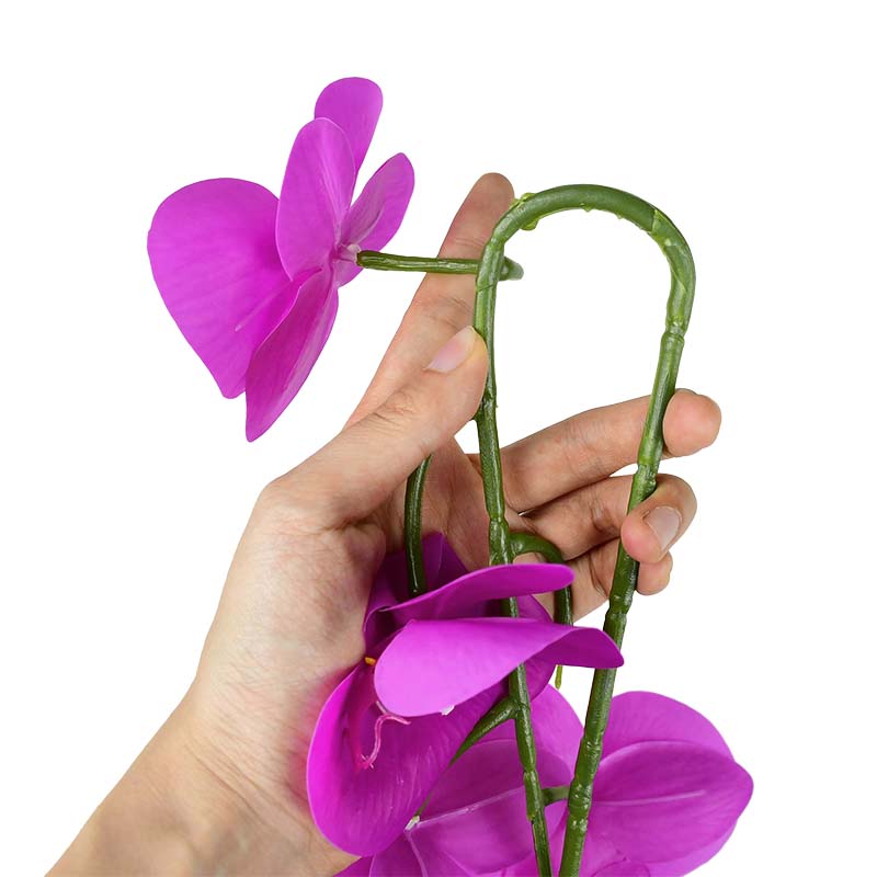 9heads 100cm Artificiel Orchid Flowers Butterfly Phalaenopsis Real Touch Orchid Wedding Festival Home Free Flower Decoration