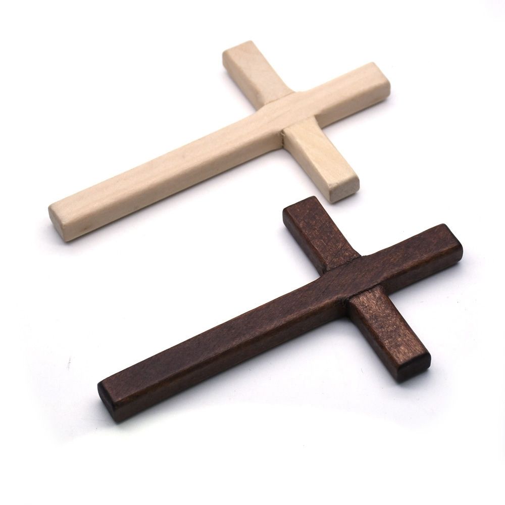 Cruz de madeira Christian 12cm 4,7in Parede pendurada Crucifixo Longo Crucifixo Decoração Home