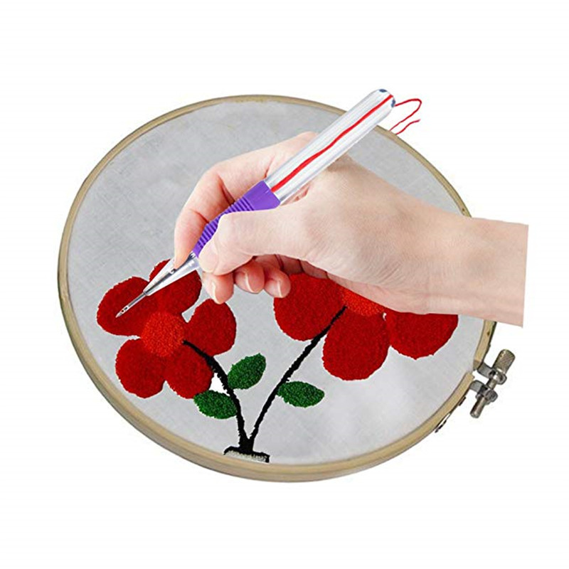 Magic Punch Needle Embroidery Felting Punch Needle Tool and Threader for Beginner Embroidery Sewing Needlework Accessories