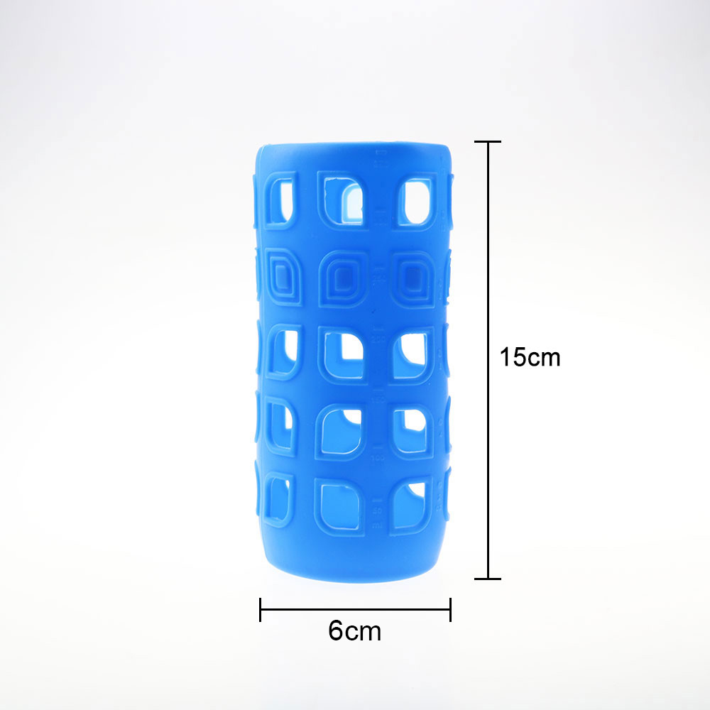 6.0CM Hollow Out Silicone Water Bottle Cover Anti Scalding Cup Cover Silicone Glass Milk Bottle Protective Sleeve