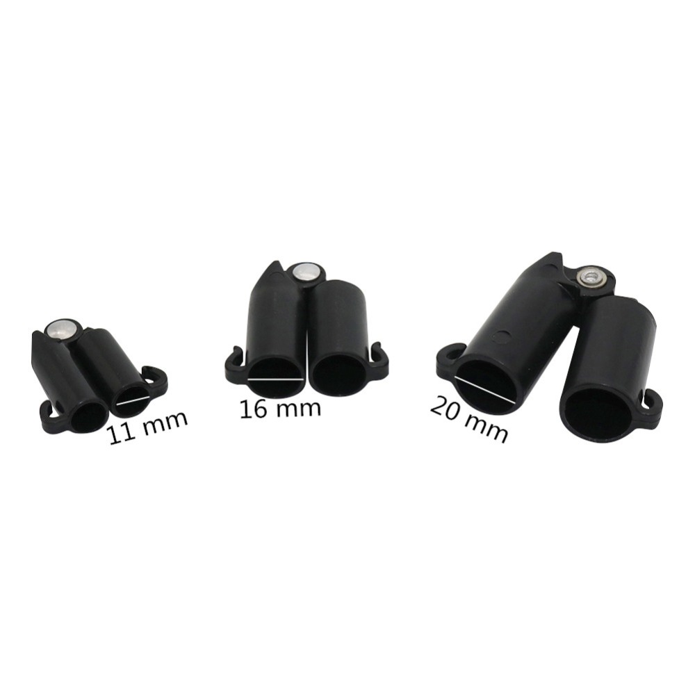 0-180 Winkel fester Clip-Sockel für 11 mm, 16 mm, 20 mm Anlagenstützstange Verstellbare Gartensäule-Stecker 20 Stcs
