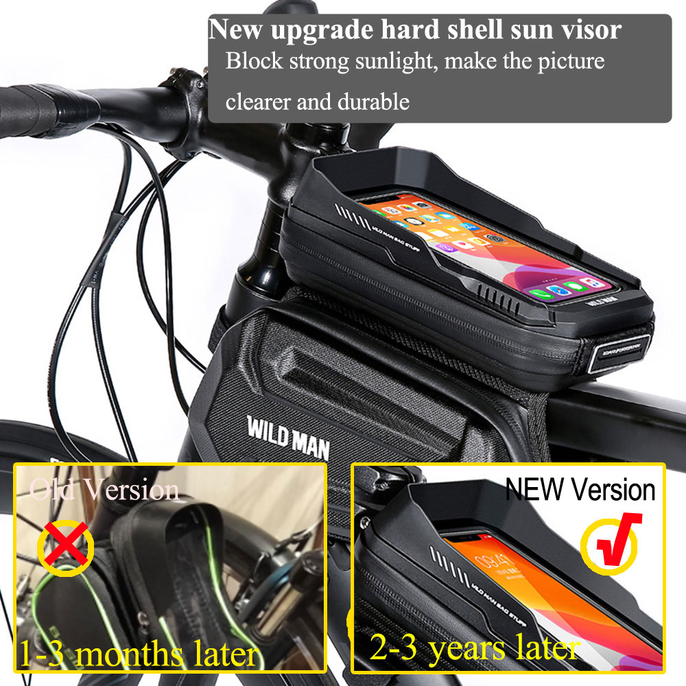 Nuovi sacchetti biciclette da uomo selvatico telaio anteriore borse biciclette mtb waterproof touch screen top top mobile telefono accessori ciclismo