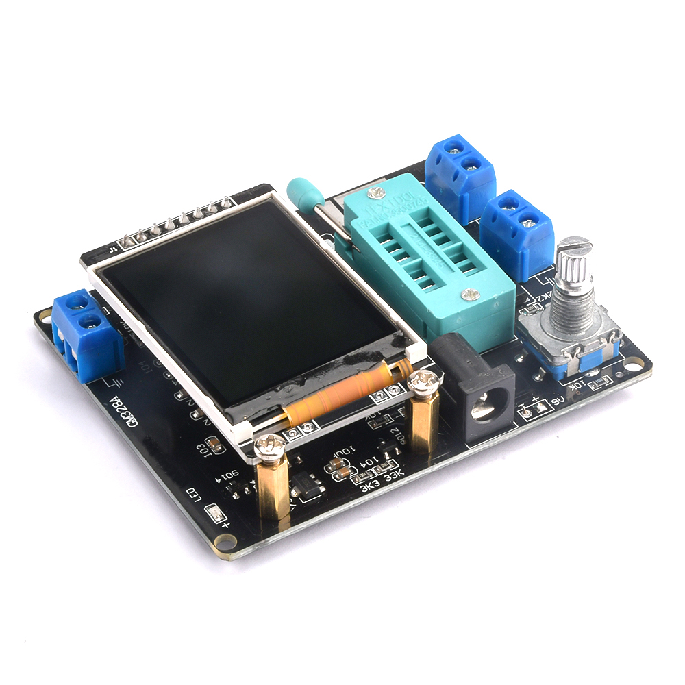 GM328A LCD Testador de transistor Diodo Capacitância ESR Medidor de frequência de tensão PWM Gerador de sinal de onda quadrada SMT Soldagem