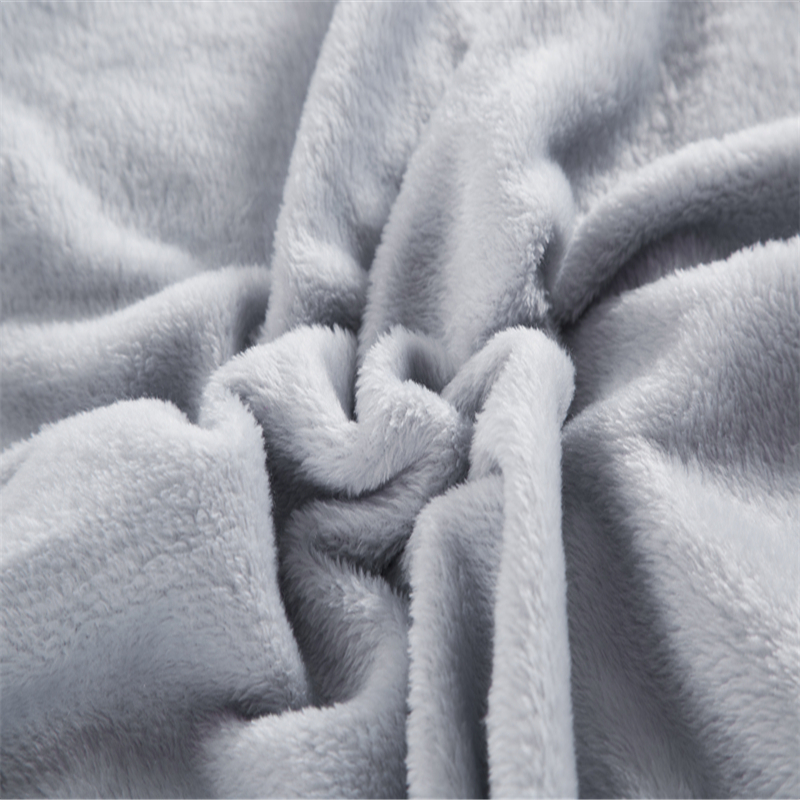 Yatakta Yumuşak Battaniye Polyester Mercan Polar Ekose Gri Renk Yetişkin Kış Sıcak Çarpılar Kaplama Yatak Yatak Flanel Battaniyesi