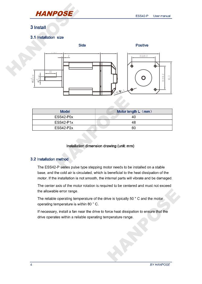 NEMA17 ESS42-P2X-60 mm 40 mm zamknięta pętla zintegrowana zintegrowana stpienna serwo z sterownikiem 0,72 nm 2,0A serwotopperowy napęd silnikowy hybryd