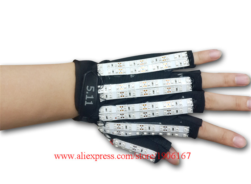 Led luminous colorful led gloves01