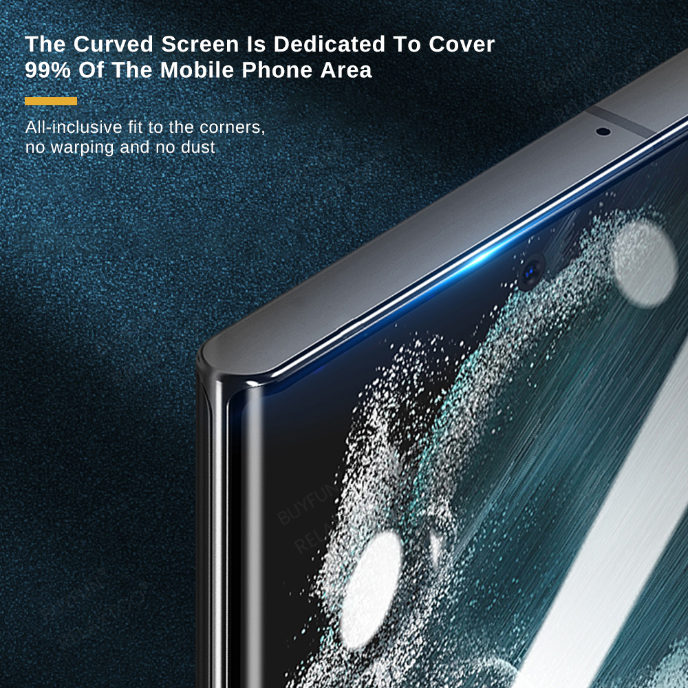 بالنسبة إلى فيلم Samsung S22 Ultra Hydrogel Galaxy S 22ultra 22 Plus S22ULTRA حامي الشاشة المنحني الكامل وليس الزجاج