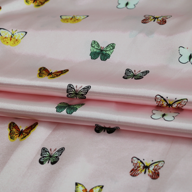 Por medidor macio de cetim de cetim de cetim de charmeuse lenço de lenço de cachecol DIY Butterfly