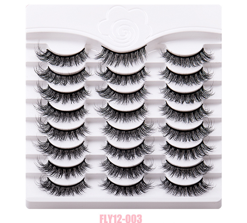 Nouveau vison faux cils moelleux léger doux léger naturel de vison épais faux cils longs curling faits à la main