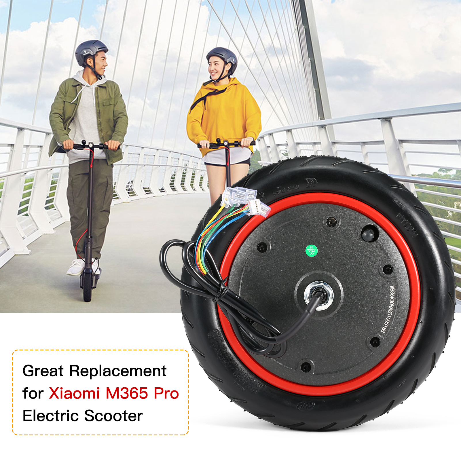 Ruota del motore a motore elettrico da 350 W Ruota motore motoriale con pannello strumenti controller della scheda madre Xiaomi M365 Pro