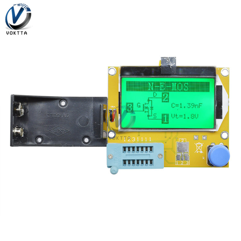 LCR-T4 MEGA328 Digital Transistor Tester Triode Capacità di triodo LCR T4 Metro 12864 9V Schermo LCD MOSFET/JFET/PNP/NPN