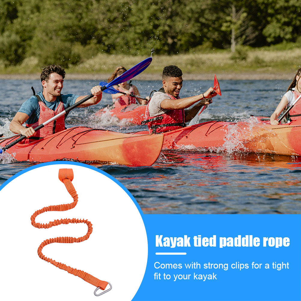 Elastico Kayak Paddle Leash Surf Tavolo da surf Bungee Keeper Anti-Lost Rowing Boat Accessori fissi Canoe Sicurezza Forta di sicurezza in canoa