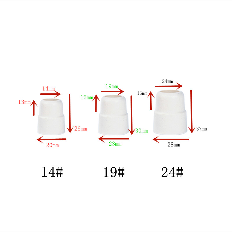 20 -stcs/50 stcs lab wit rubberen stopper omgekeerde draadkap 14# 19# 24# rubberafdichtingsstekker voor laboratoriumflessen