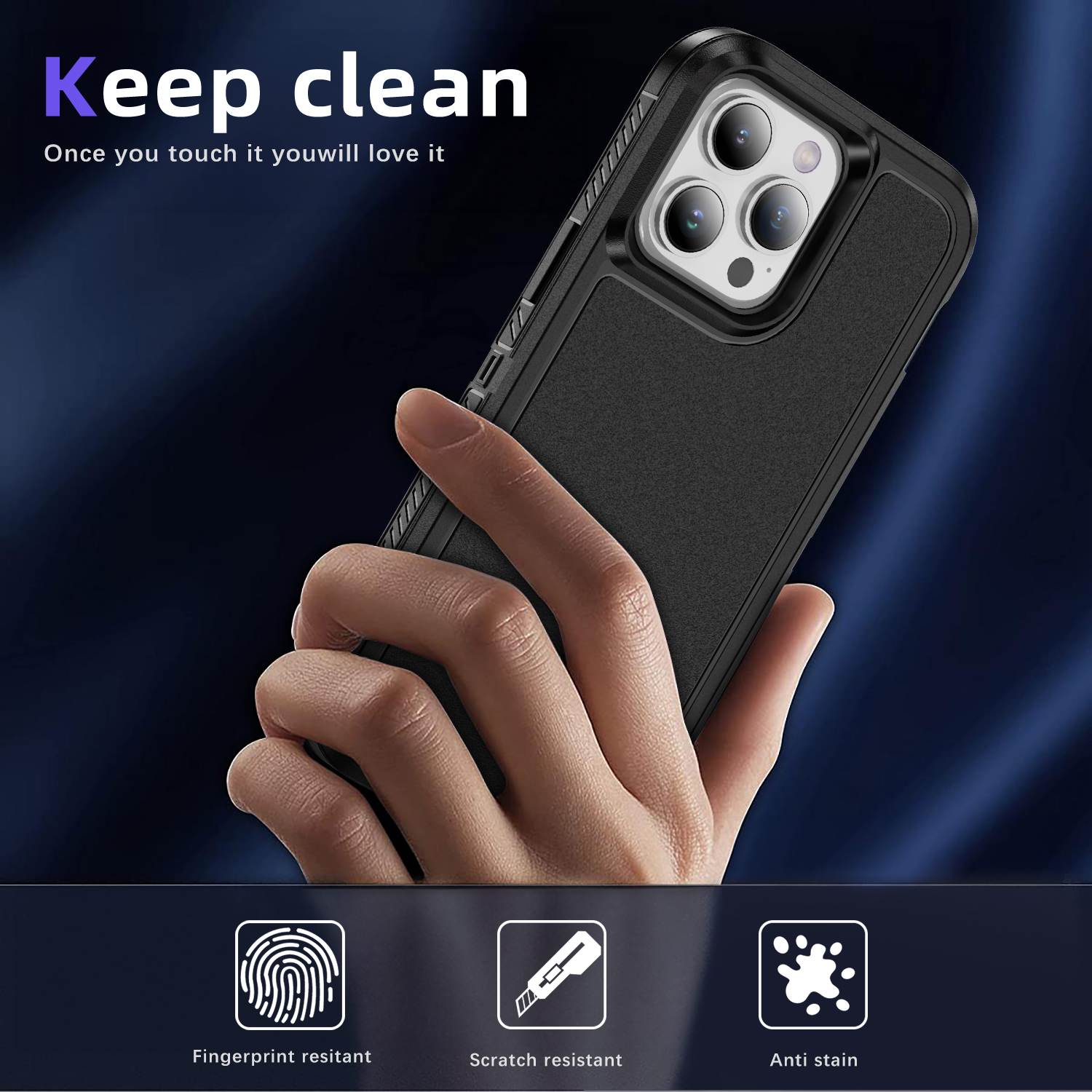 iPhone 15 14 13 12 11 X XS XS XR Pro Plus Max Rugged Anti Slide Back Caber Case Fundas CAPAの電話ケース