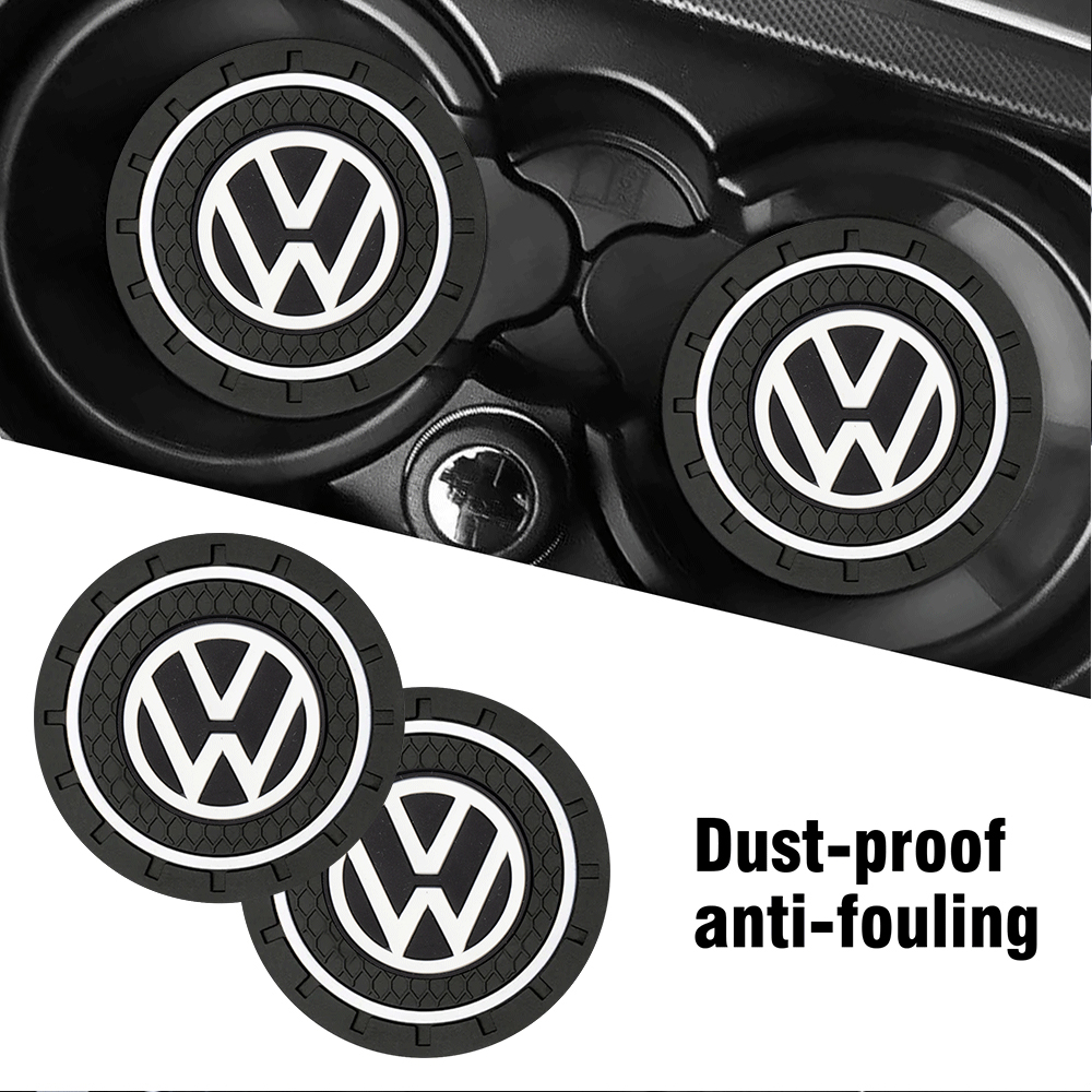 1/Silicone Car Coaster Water Cup Slot Pad non glipiste pour Volkswagen VW Golf 7 Touran Tiguan Bora Mk7 Beetle Polo Mk4 Passat