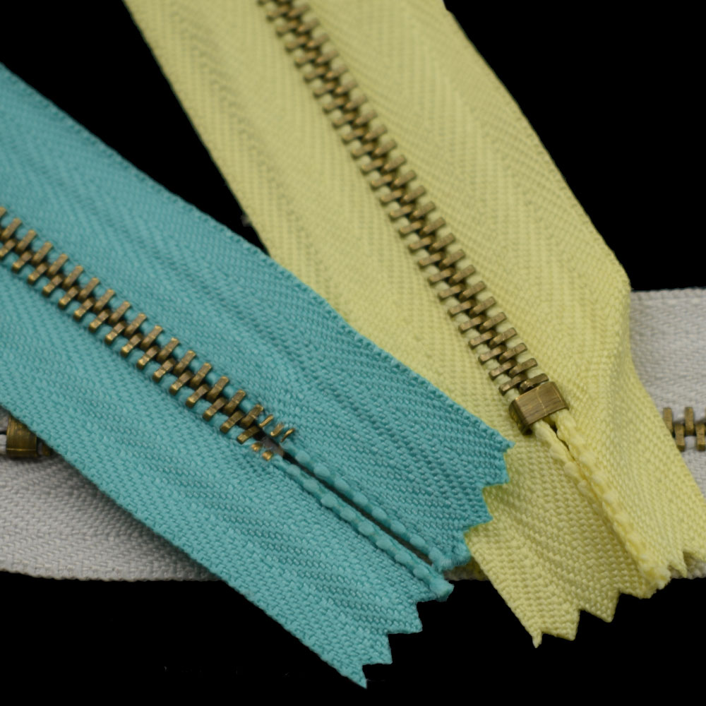 3 # Zippers à bout de bronze pour sacs de couture de bricolage