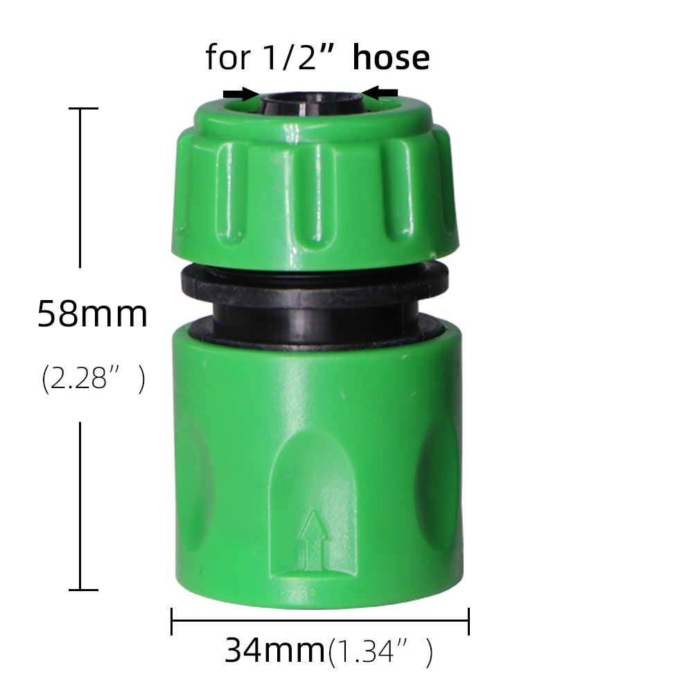 Garden Watering Hose Fitting ABS Quick Connector 1/2" End Double Male Hose Coupling Joint Adapter Extender for 16mm Tubing Pipe