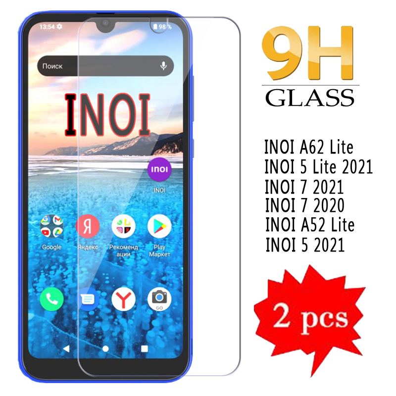 2-Bildschirmglas für Inoi A62 A52 5 Lite 7 2021 2020 Cover Phone Protecto Film für Inoi A 52 60 Lite Glass